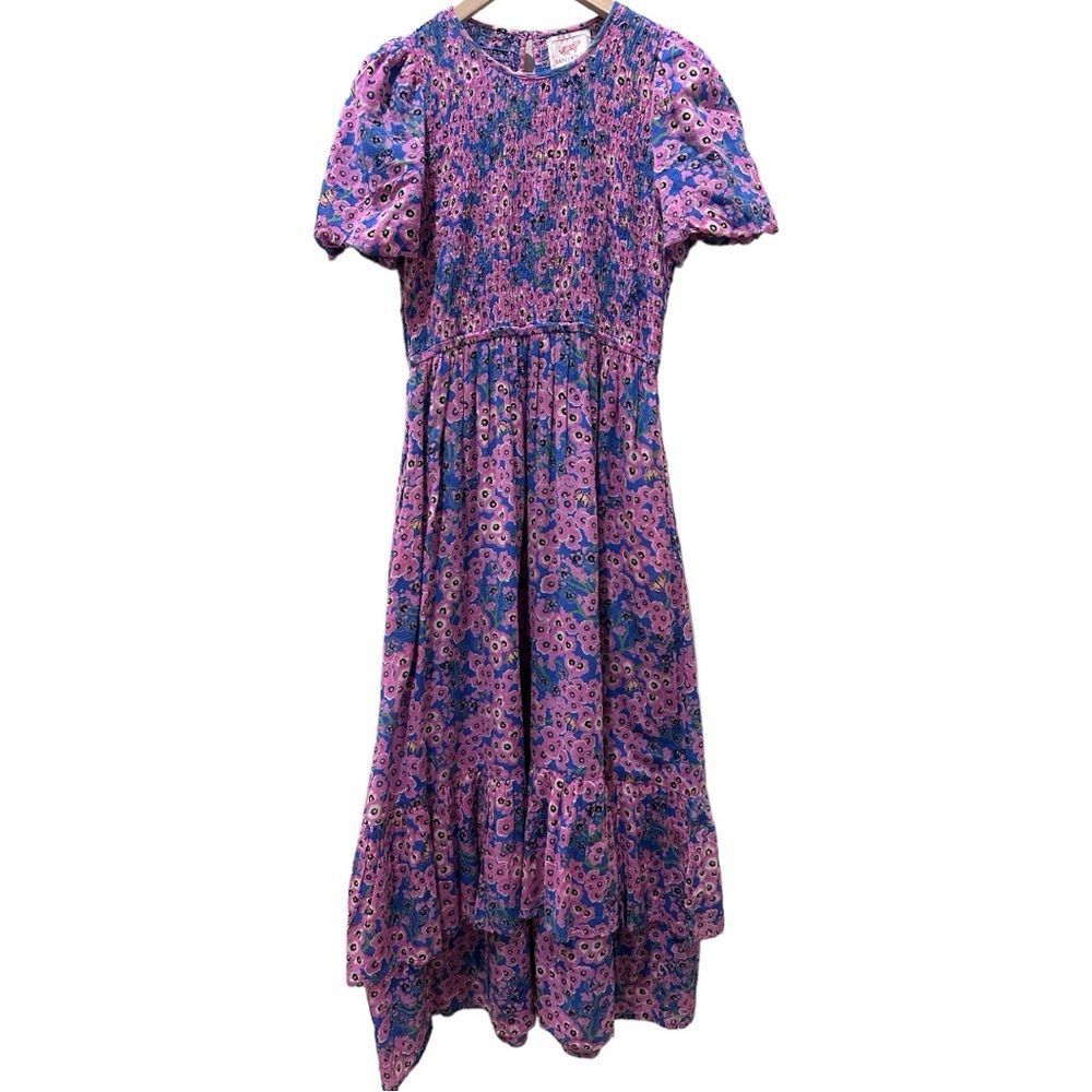 Banjanan Pink & Blue Floral Midi Dress - Picture 7 of 16